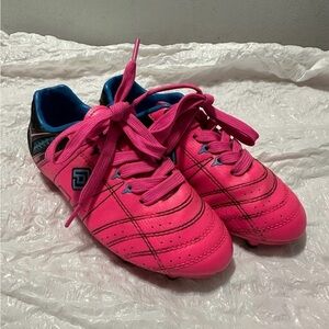 Little girls soccer cleats size 11 pink and blue